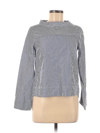 Pre-owned Jcrew Long Sleeve Blouse In Gray