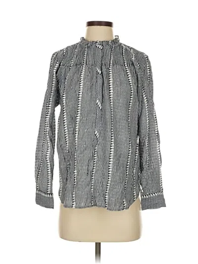 Pre-owned Jcrew Long Sleeve Blouse In Gray