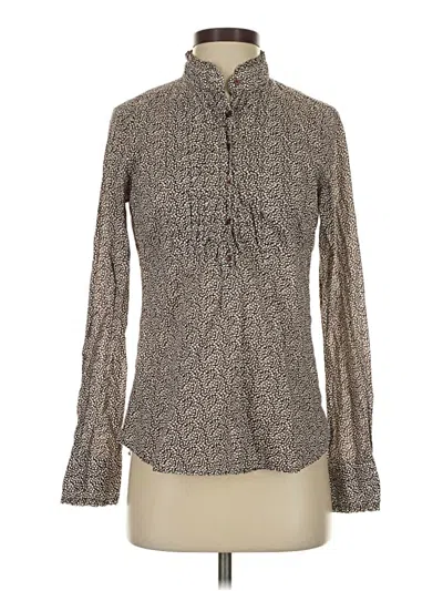 Pre-owned Jcrew Long Sleeve Blouse In Gray