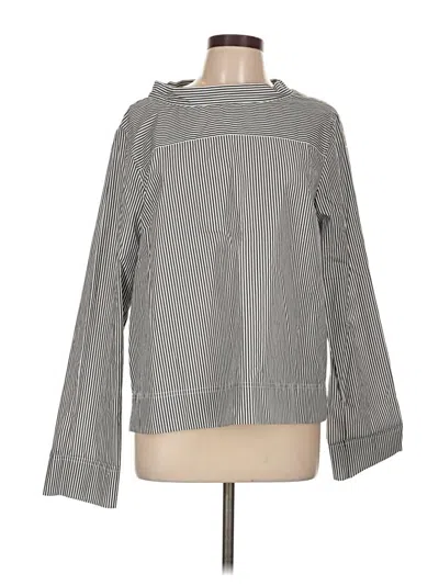 Pre-owned Jcrew Long Sleeve Blouse In Gray