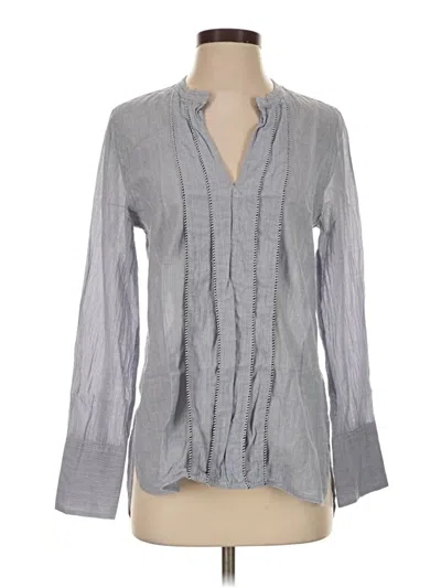 Pre-owned Jcrew Long Sleeve Blouse In Gray