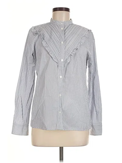 Pre-owned Jcrew Long Sleeve Blouse In Gray