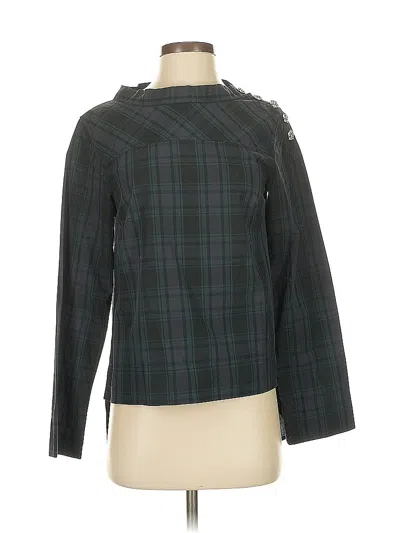 Pre-owned Jcrew Long Sleeve Blouse In Green