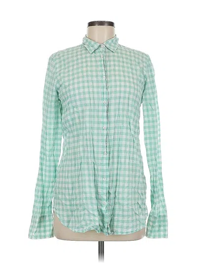 Pre-owned Jcrew Long Sleeve Blouse In Green