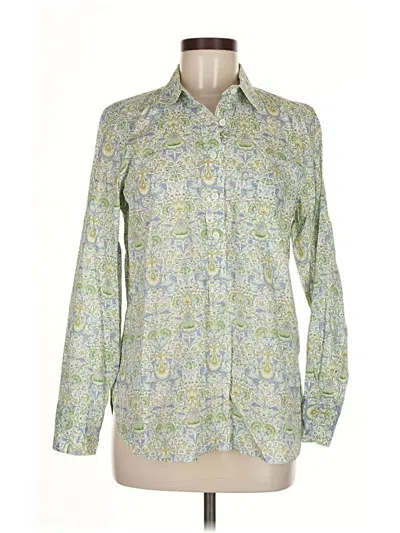 Pre-owned Jcrew Long Sleeve Blouse In Green