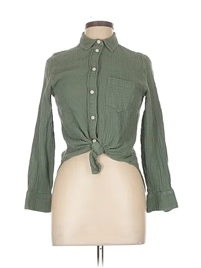 Pre-owned Jcrew Long Sleeve Blouse In Green