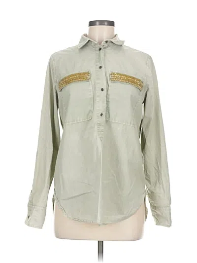 Pre-owned Jcrew Long Sleeve Blouse In Green
