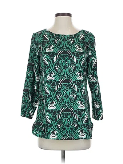 Pre-owned Jcrew Long Sleeve Blouse In Green