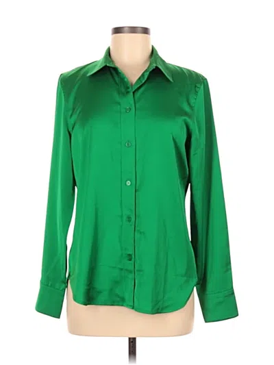 Pre-owned Jcrew Long Sleeve Blouse In Green