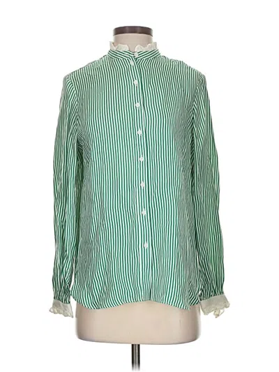 Jcrew Long Sleeve Blouse In Green