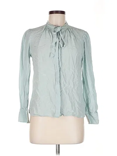 Pre-owned Jcrew Long Sleeve Blouse In Green