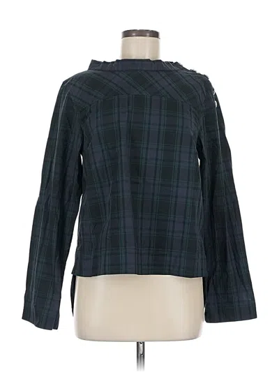 Pre-owned Jcrew Long Sleeve Blouse In Green