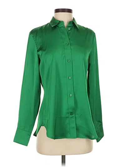 Pre-owned Jcrew Long Sleeve Blouse In Green