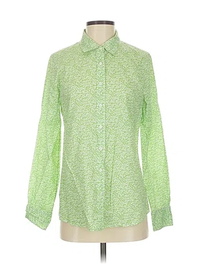 Pre-owned Jcrew Long Sleeve Blouse In Green