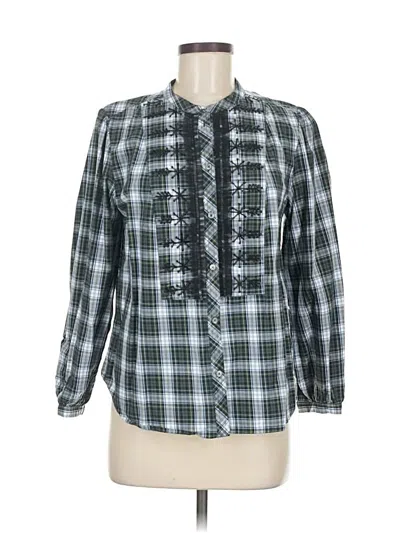 Pre-owned Jcrew Long Sleeve Blouse In Green