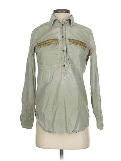 Pre-owned Jcrew Long Sleeve Blouse In Green