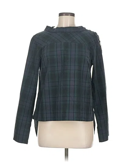 Pre-owned Jcrew Long Sleeve Blouse In Green