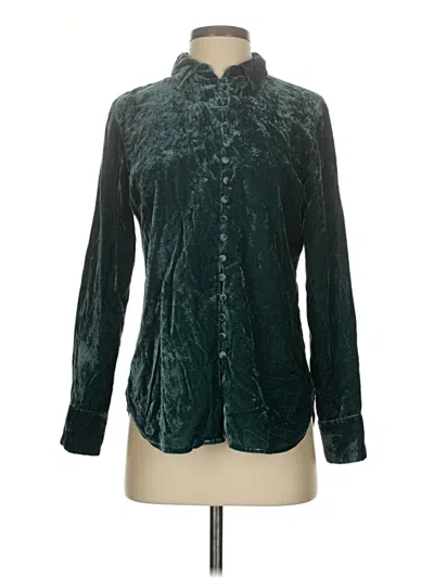 Pre-owned Jcrew Long Sleeve Blouse In Green