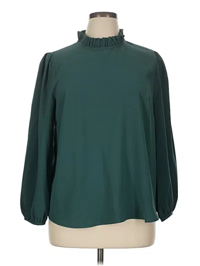 Jcrew Long Sleeve Blouse In Green