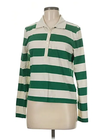 Pre-owned Jcrew Long Sleeve Blouse In Green