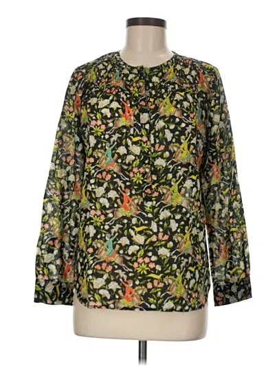 Pre-owned Jcrew Long Sleeve Blouse In Green