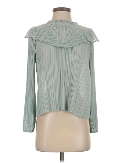 Pre-owned Jcrew Long Sleeve Blouse In Green