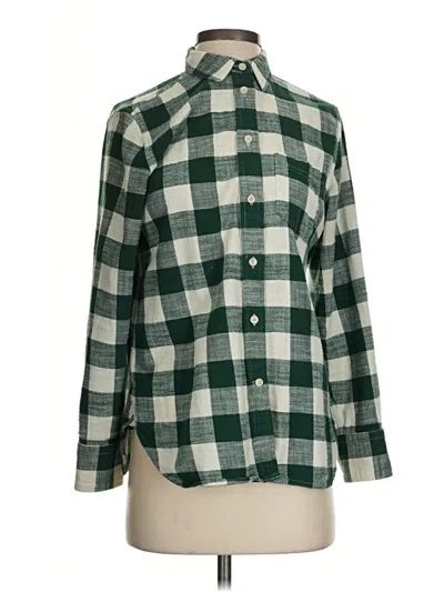 Pre-owned Jcrew Long Sleeve Blouse In Green