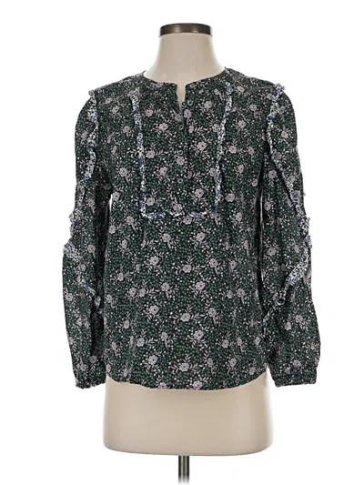 Pre-owned Jcrew Long Sleeve Blouse In Green