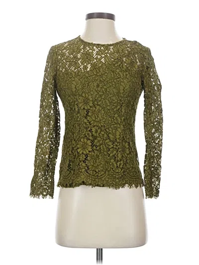 Pre-owned Jcrew Long Sleeve Blouse In Green