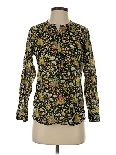 Pre-owned Jcrew Long Sleeve Blouse In Green
