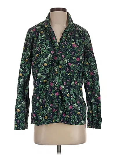 Pre-owned Jcrew Long Sleeve Blouse In Green