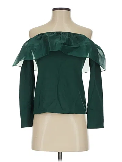 Pre-owned Jcrew Long Sleeve Blouse In Green