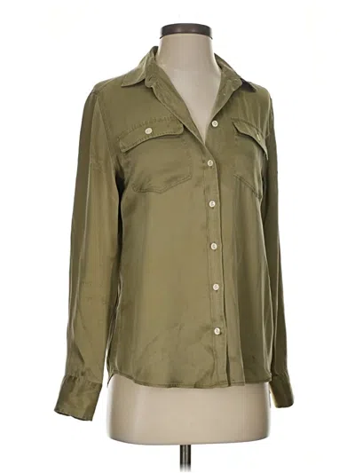 Pre-owned Jcrew Long Sleeve Blouse In Green