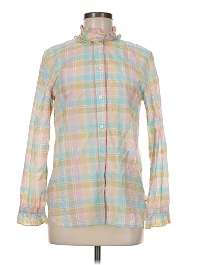 Pre-owned Jcrew Long Sleeve Blouse In Green