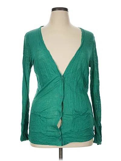 Pre-owned Jcrew Long Sleeve Blouse In Green