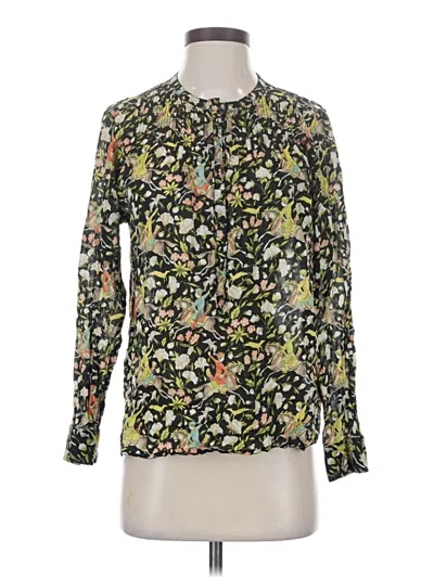 Pre-owned Jcrew Long Sleeve Blouse In Green
