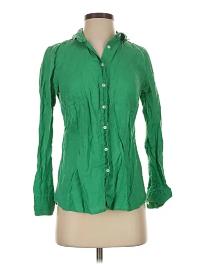 Pre-owned Jcrew Long Sleeve Blouse In Green