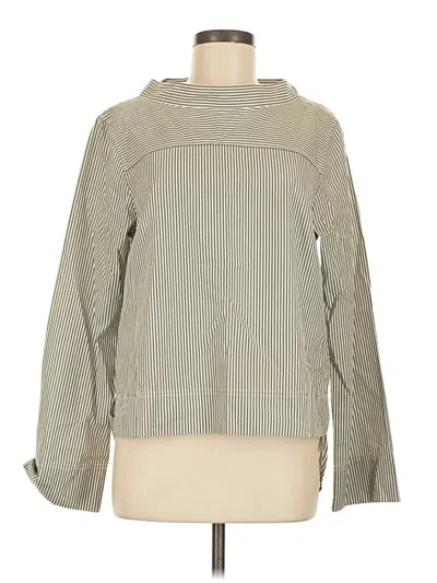 Pre-owned Jcrew Long Sleeve Blouse In Green