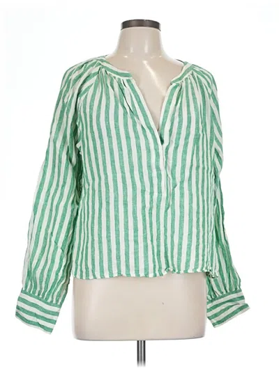 Pre-owned Jcrew Long Sleeve Blouse In Green