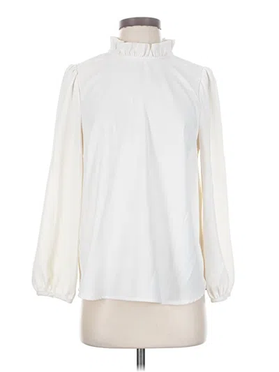Pre-owned Jcrew Long Sleeve Blouse In Ivory