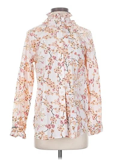 Pre-owned Jcrew Long Sleeve Blouse In Ivory