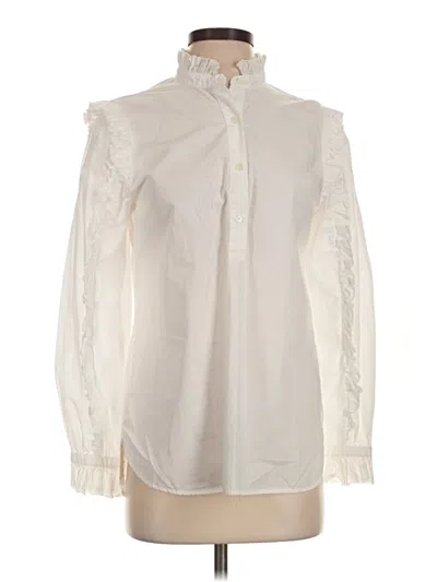 Pre-owned Jcrew Long Sleeve Blouse In Ivory
