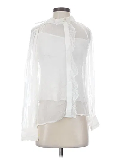Jcrew Long Sleeve Blouse In White