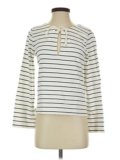 Pre-owned Jcrew Long Sleeve Blouse In Ivory
