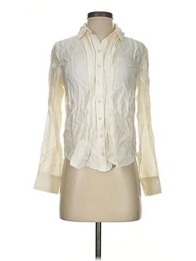 Pre-owned Jcrew Long Sleeve Blouse In Ivory