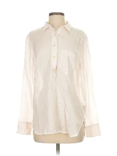 Pre-owned Jcrew Long Sleeve Blouse In Ivory