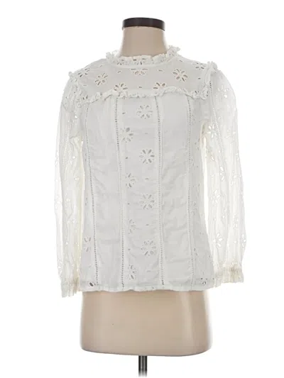Pre-owned Jcrew Long Sleeve Blouse In Ivory