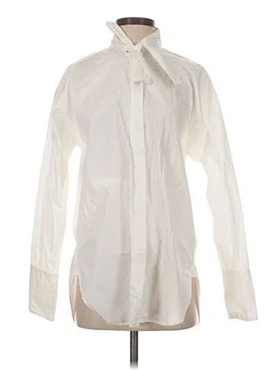 Pre-owned Jcrew Long Sleeve Blouse In Ivory