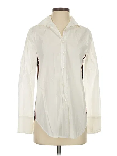 Pre-owned Jcrew Long Sleeve Blouse In Ivory