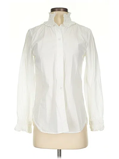 Pre-owned Jcrew Long Sleeve Blouse In Ivory